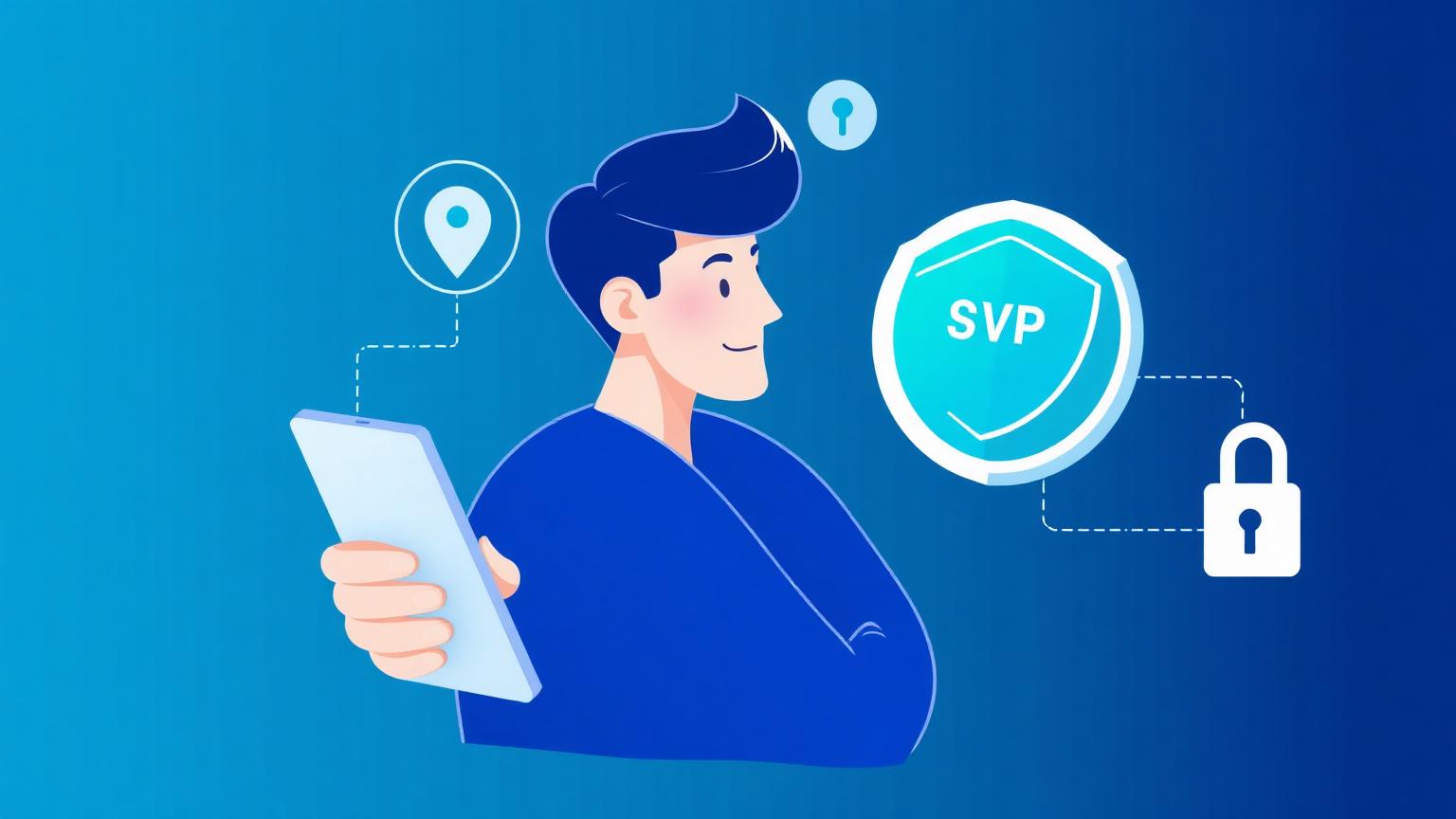Person checking my IP address on smartphone with VPN shield and privacy lock icons